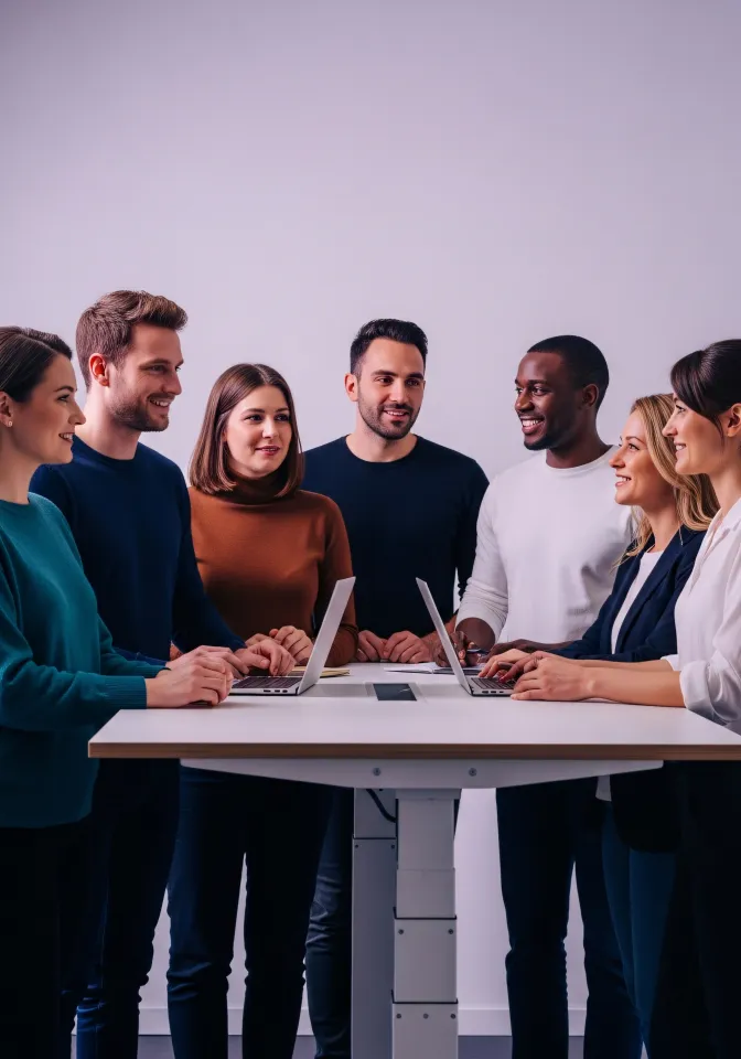 Équipe collaborative pour startup innovante